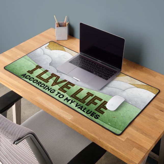 "My values" Motivation Affirmation Desk Mat (Office 2)