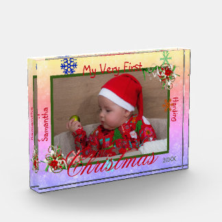 My Very 1st Christmas Baby Personalised Photo Block