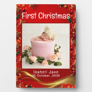 My Very First Christmas Personalised Name Photo Plaque
