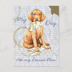 My Vizsla Ate my Lesson Plan Postcard