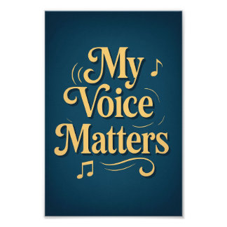 My Voice Matters: Affirmation Art Photo Print