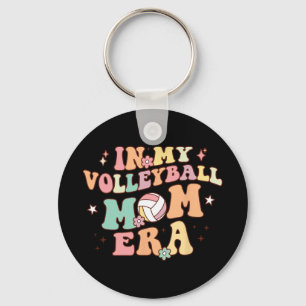 My Volleyball Mum Era Game Day Cute Retro Volleyba Key Ring