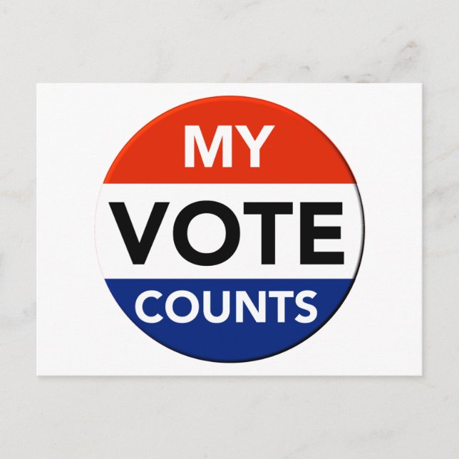 My Vote Counts Postcard (Front)