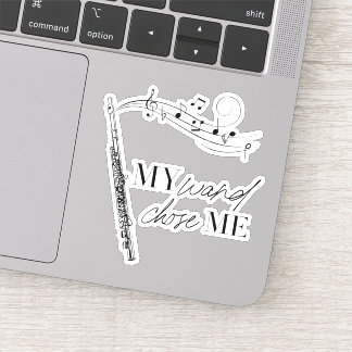 My Wand Chose Me Flute Black & White Quote