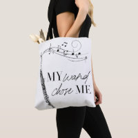 My Wand Chose Me Flute Black & White Quote