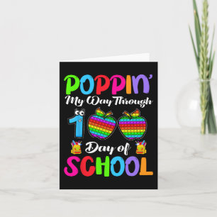 My Way Hrough 100 Days Of School Boys Girls Kids Card