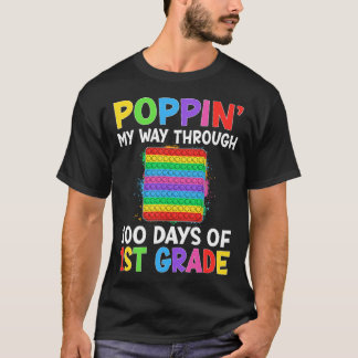My Way Through 100 Days Of 1st Grade Student Kids  T-Shirt