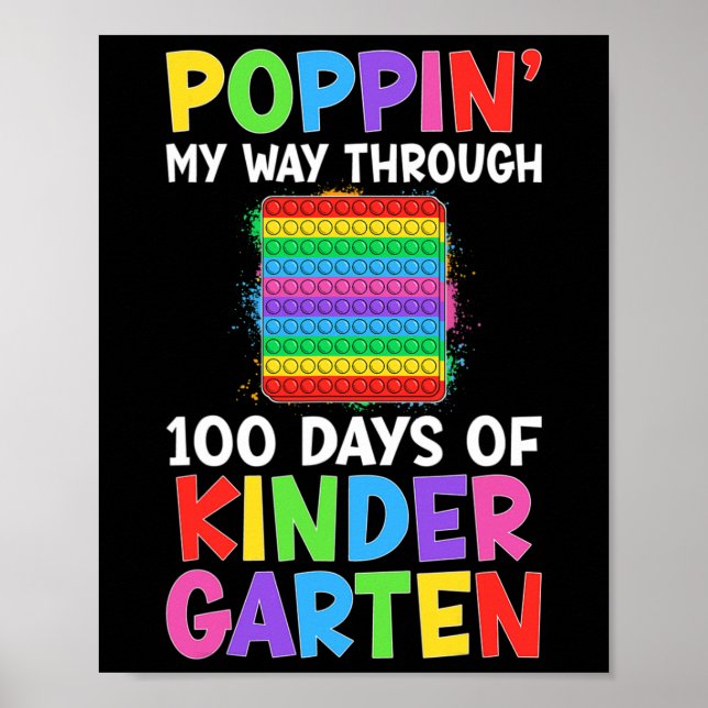 My Way Through 100 Days Of Kindergarten Student Ki Poster (Front)