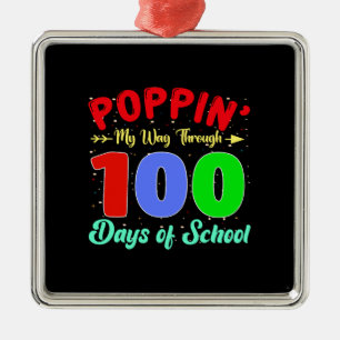 My Way Through 100 Days Of School Metal Tree Decoration