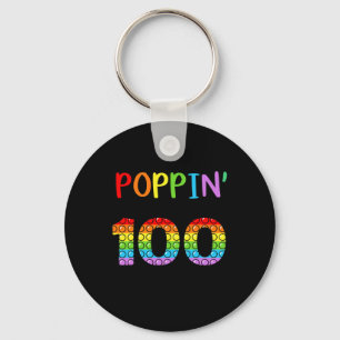 My Way Through 100 Days Of School Pop It Boy Girl  Key Ring
