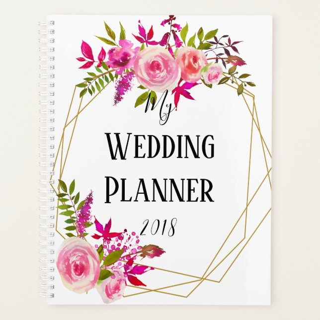 My Wedding planner organiser journal Crystal rose (Front)