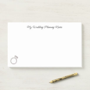 "My Wedding Planning"  Post-it Notes