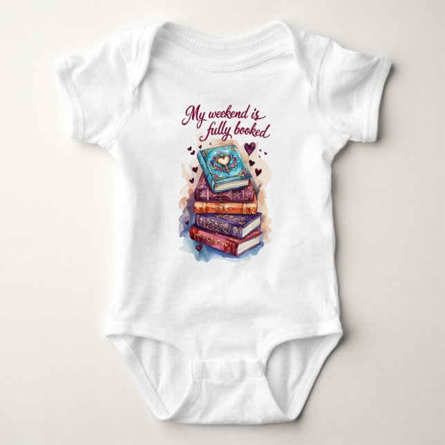 My weekend is fully booked baby bodysuit (Front)
