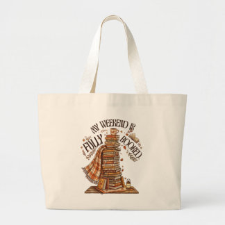 My Weekend Is Fully Booked Funny Book Lover Tote 