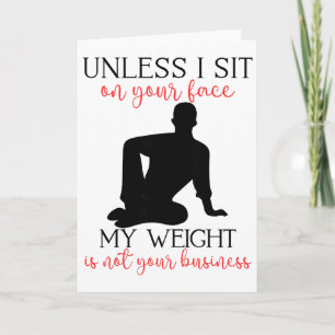 My Weight Isn't Your Business Sarcastic Man Yoga Z Card