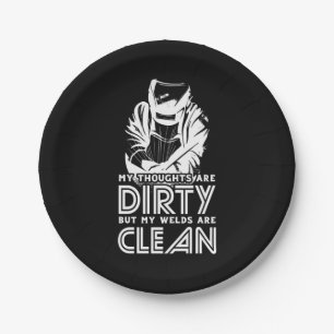 My Welds Are Clean Paper Plate