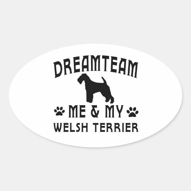 My Welsh Terrier Dog Oval Sticker (Front)