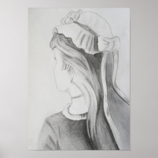 My Wife and My Mother-in-Law Optical Illusion Poster