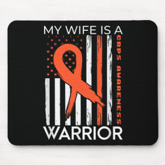 My Wife Is A Warrior Crps Awareness Month Orange R Mouse Pad