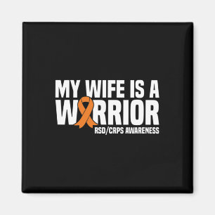 My Wife Is A Warrior Orange Ribbon Rsdcrps Awarene Magnet