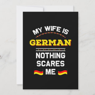 My Wife is German Alemania Republic Germany Roots  Invitation
