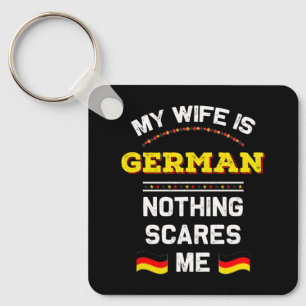 My Wife is German Alemania Republic Germany Roots  Key Ring