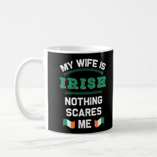 My Wife is Irish Eire Republic Ireland Roots Flag Coffee Mug