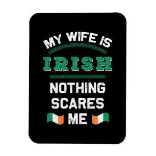 My Wife is Irish Eire Republic Ireland Roots Flag Magnet