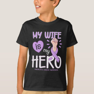 My Wife Is My Hero Pancreatic Cancer Awareness T  T-Shirt