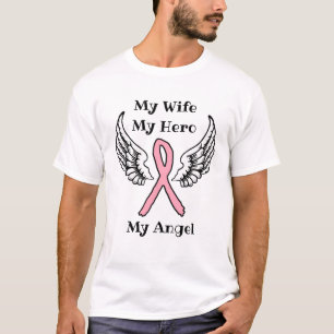My Wife My Hero Breast Cancer Awareness Ribbon T-Shirt