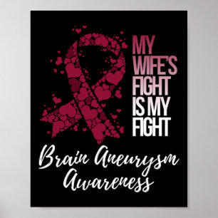 My Wife's Fight Is My Fight Brain Aneurysm Awarene Poster