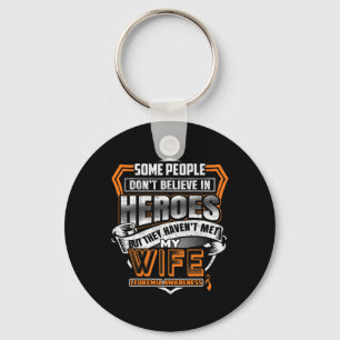My Wife's Fight Is My Fight Leukaemia Awareness 2 Key Ring
