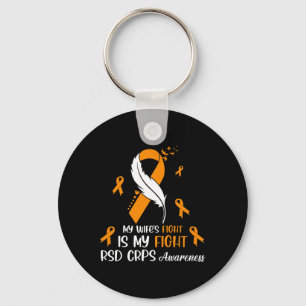 My Wife's Fight Is My Fight Rsd Crps Awareness Fea Key Ring