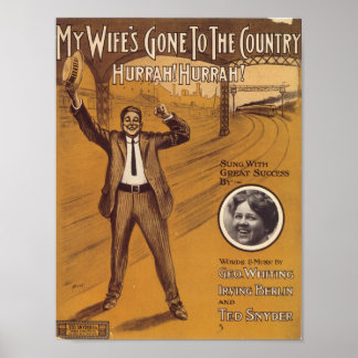 My Wife's Gone To The Country Vintage Songbook Cov Poster