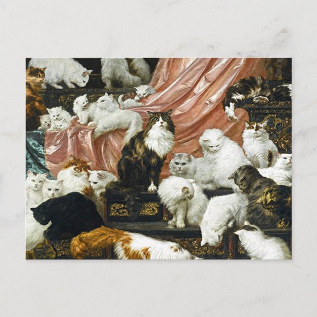 My Wife's Lovers By Carl Kahler Cat Postcard (Front)