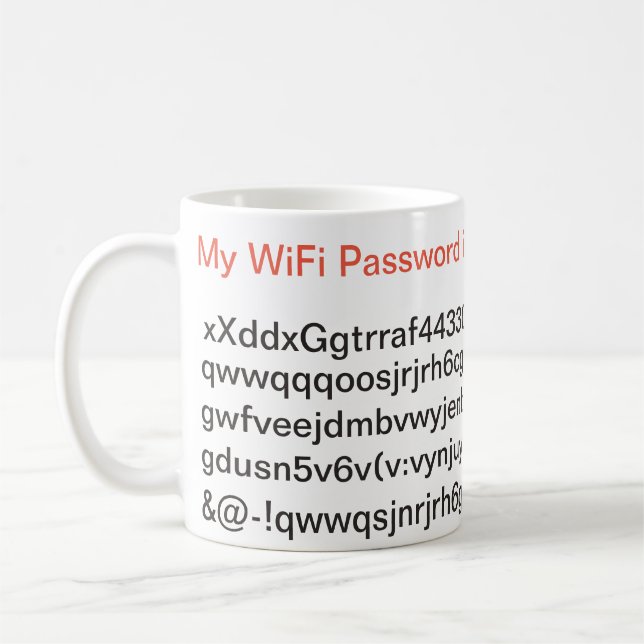My WiFi Password Is Long Coffee Mug (Left)