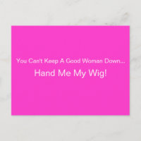 MY WIG Postcard by April McCallum