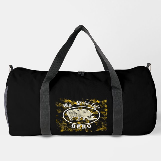 My wildlife hero  duffle bag (Back)