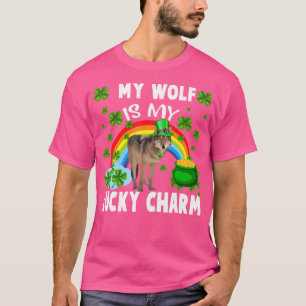 My Wolf Is My Lucky Charm Happy St Patrick'S Day T-Shirt