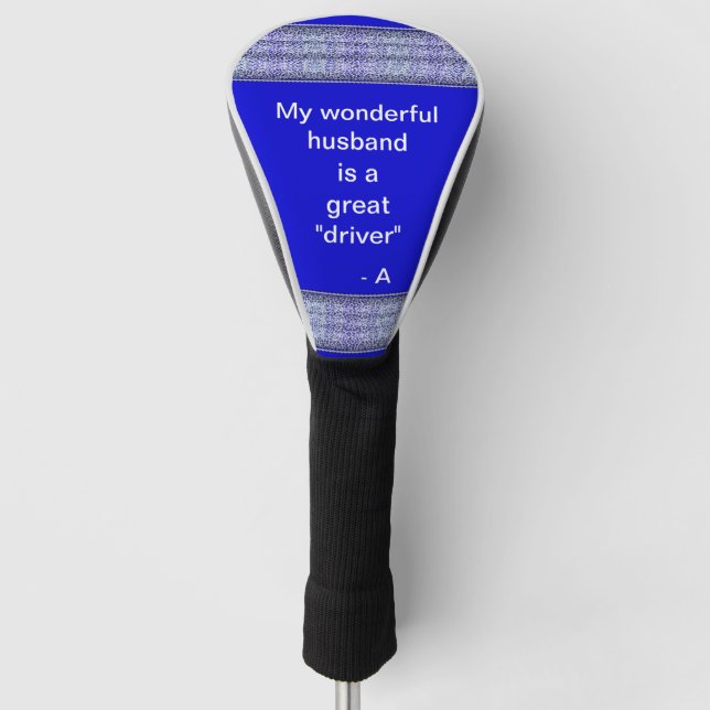 "My Wonderful Husband" Golf Head Cover (Front)