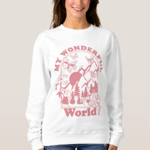 My Wonderful World Retro Flowers Sweatshirt
