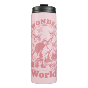 My Wonderful World Retro Flowers Thermal Tumbler