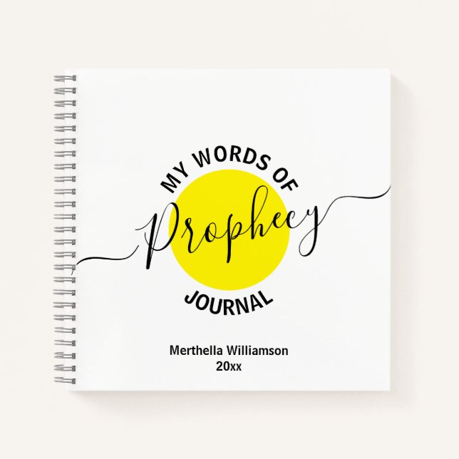 My Words of Prophecy Journal (Front)