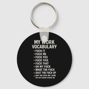 My Work Vocabulary For It For Me For You For This  Key Ring