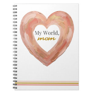 My World Mum Painted Heart Notebook