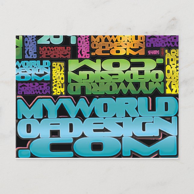 My World Of Design Postcard (Front)