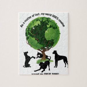 My World Revolves Around My Great Dane Jigsaw Puzzle