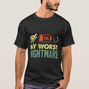 My Worst Low Battery Funny Gamers Humor Men  T-Shirt