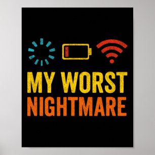 My Worst Scary Night - Gamer Nerd Humor  Poster