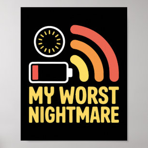 My Worst Scary Night Low Wifi Signal Loading Funny Poster